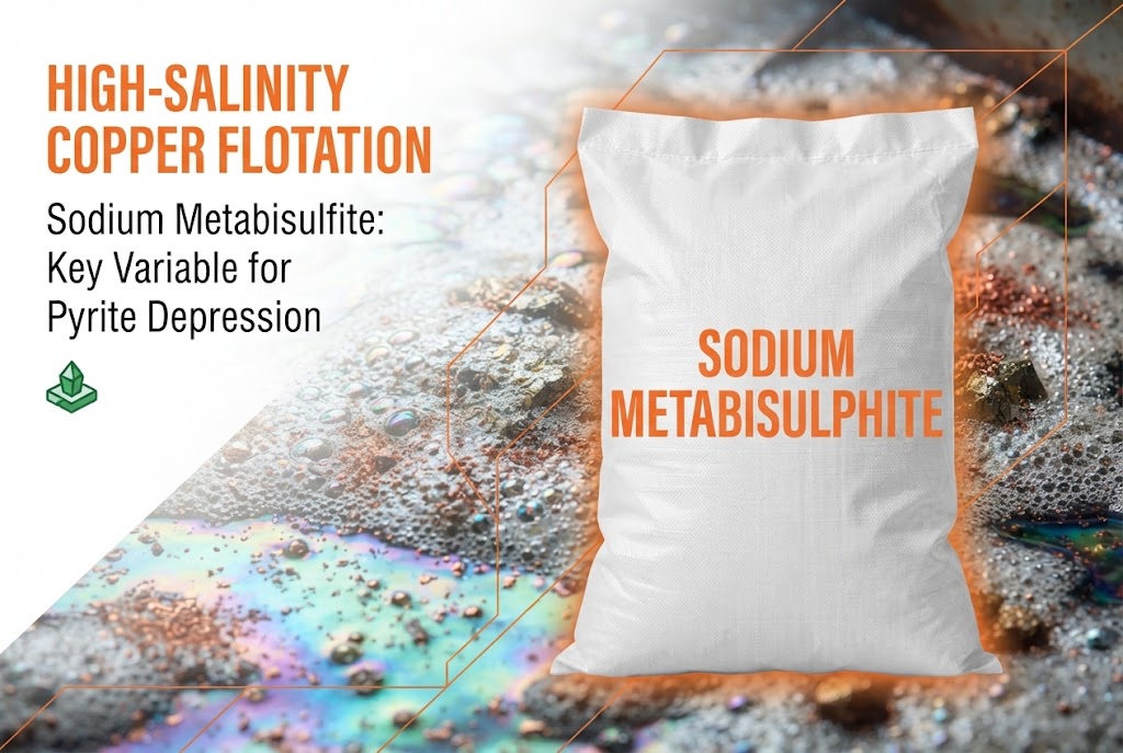 Sodium Metabisulfite as a Key Variable for Pyrite Depression in High-Salinity Copper Flotation