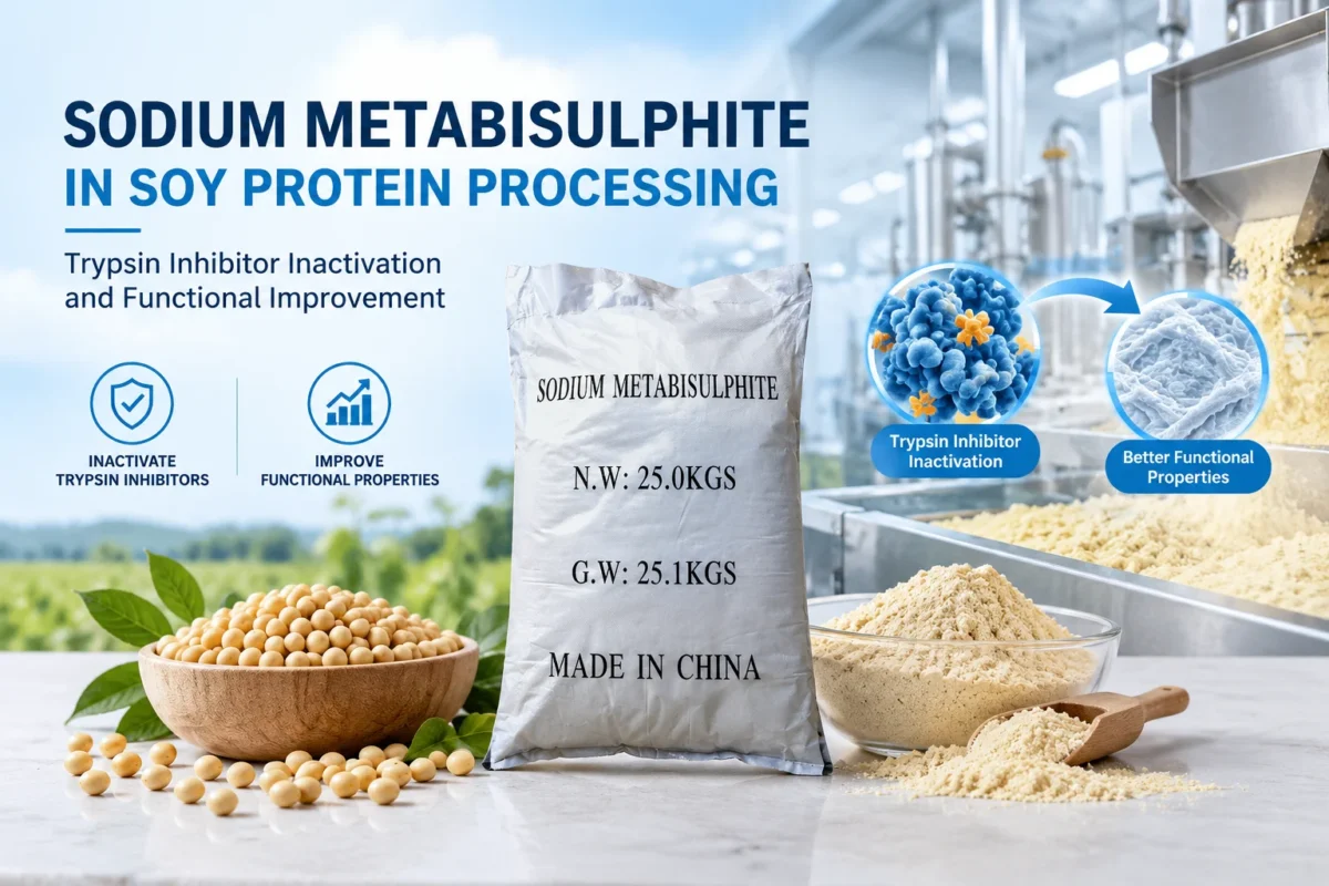 sodium metabisulfite in soy protein processing