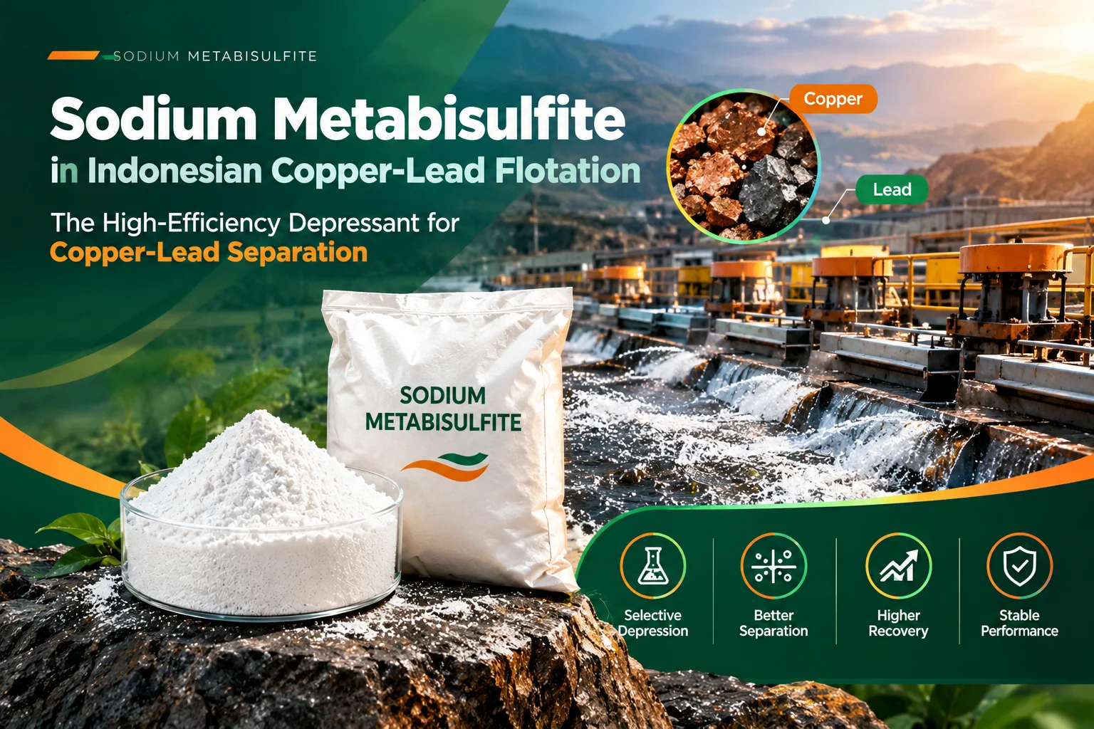 Sodium Metabisulfite in Indonesian Copper-Lead Flotation